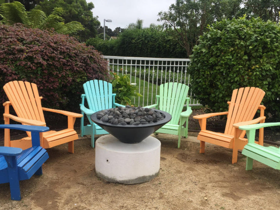 The Outdoor Plus Round Cazo Fire Bowl - GFRC Concrete OPT-CZNL
