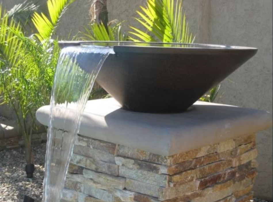 The Outdoor Plus Round Cazo Water Bowl - GFRC Concrete