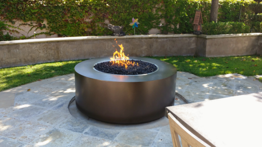 The Outdoor Plus Round Florence Fire Pit - GFRC Concrete OPT-FL