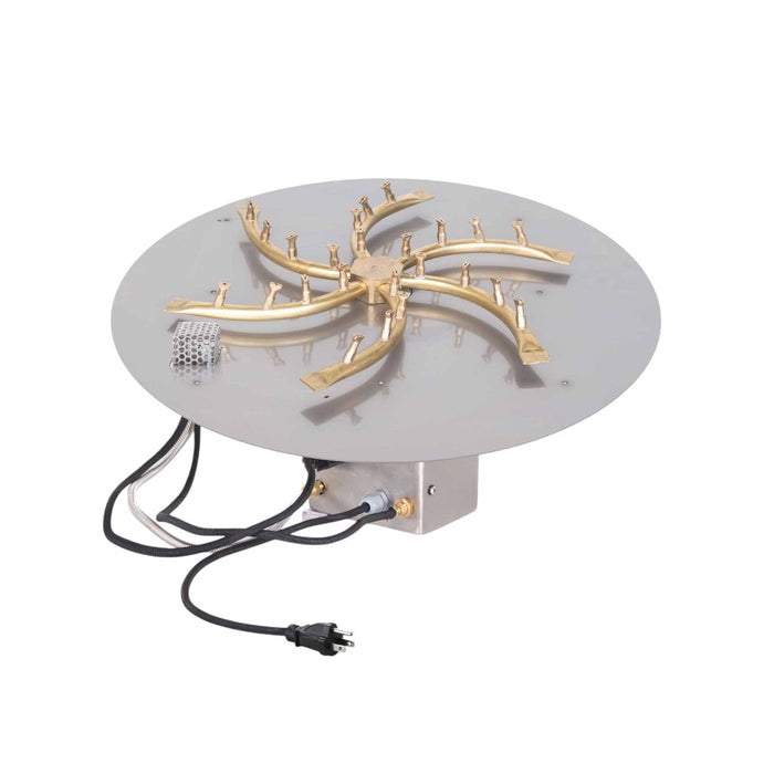 The Outdoor Plus Round Flat Pan and Brass Triple 'S' Bullet Burner