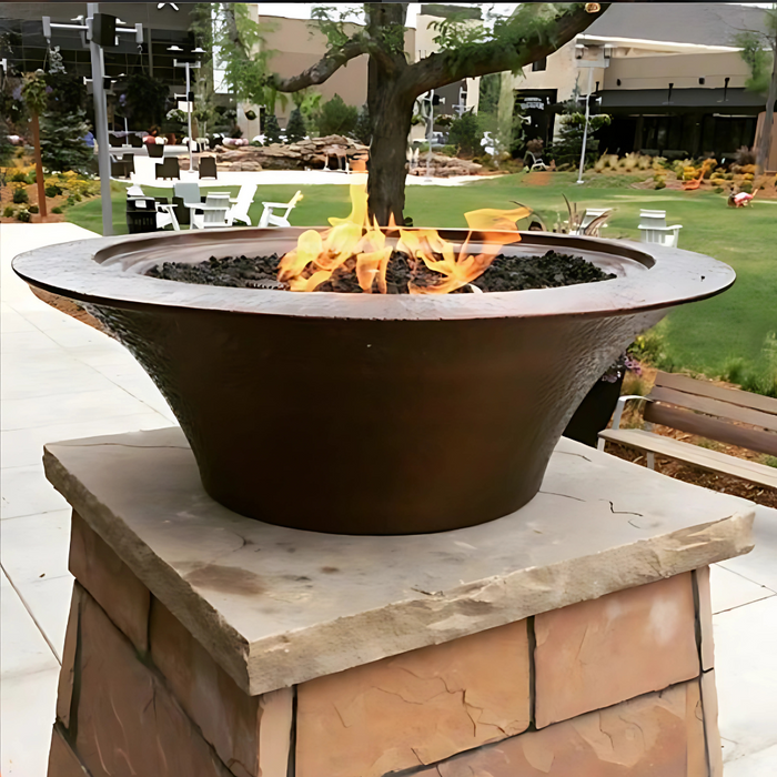 The Outdoor Plus Cazo Hammered Copper Fire Bowl