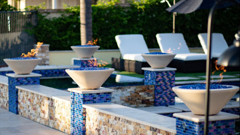 The Outdoor Plus Round Cazo Fire Bowl - GFRC Concrete OPT-CZNL
