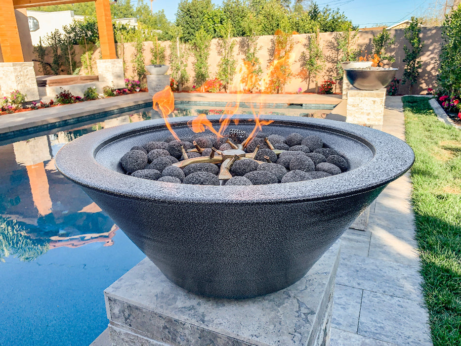 The Outdoor Plus Cazo Fire Bowl - Narrow Ledge - Powder Coated OPT-CZNLPC