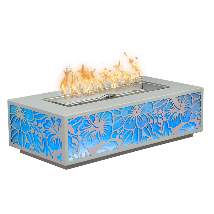 The Outdoor Plus Caribbean Rectangular Coronado Fire Pit - LED Edition