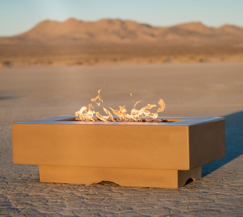The Outdoor Plus Rectangular Del Mar Fire Pit - GFRC Concrete