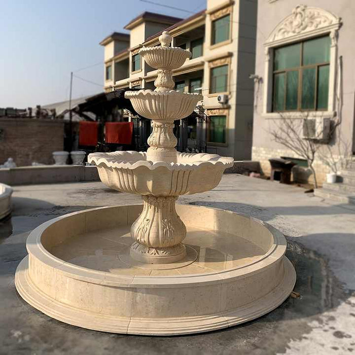 Cantera Natural Stone Water Basin Fountains