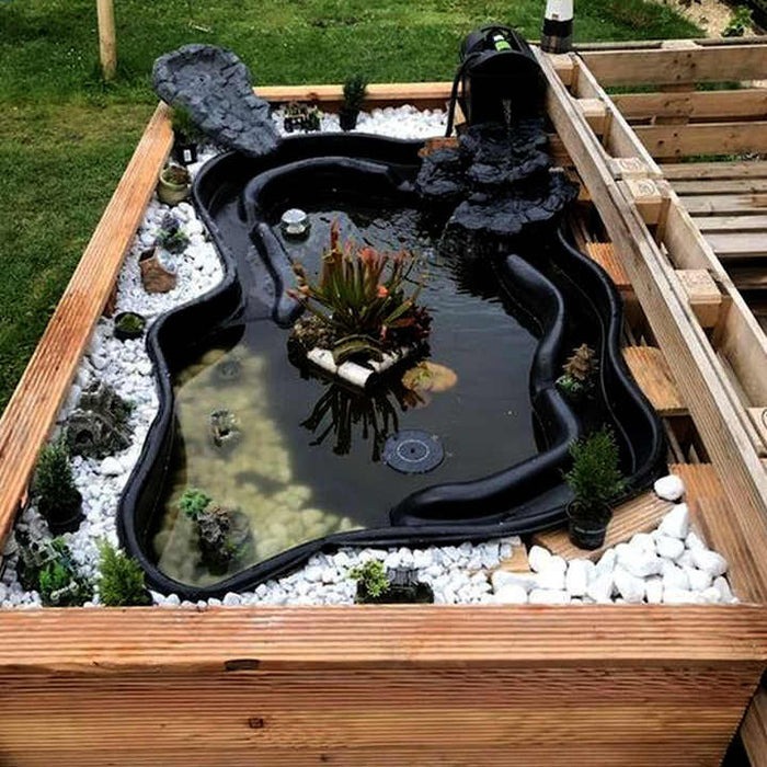 Black Modern Luxury Home Garden Outdoor Koi Pond