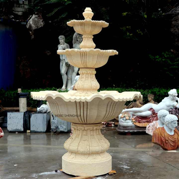 Cantera Natural Stone Water Basin Fountains