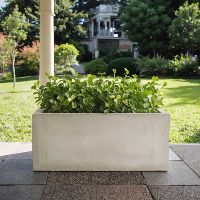 Outdoor Large GRC Flower Pot Rectangular Concrete Garden Planter GRP Home Planter
