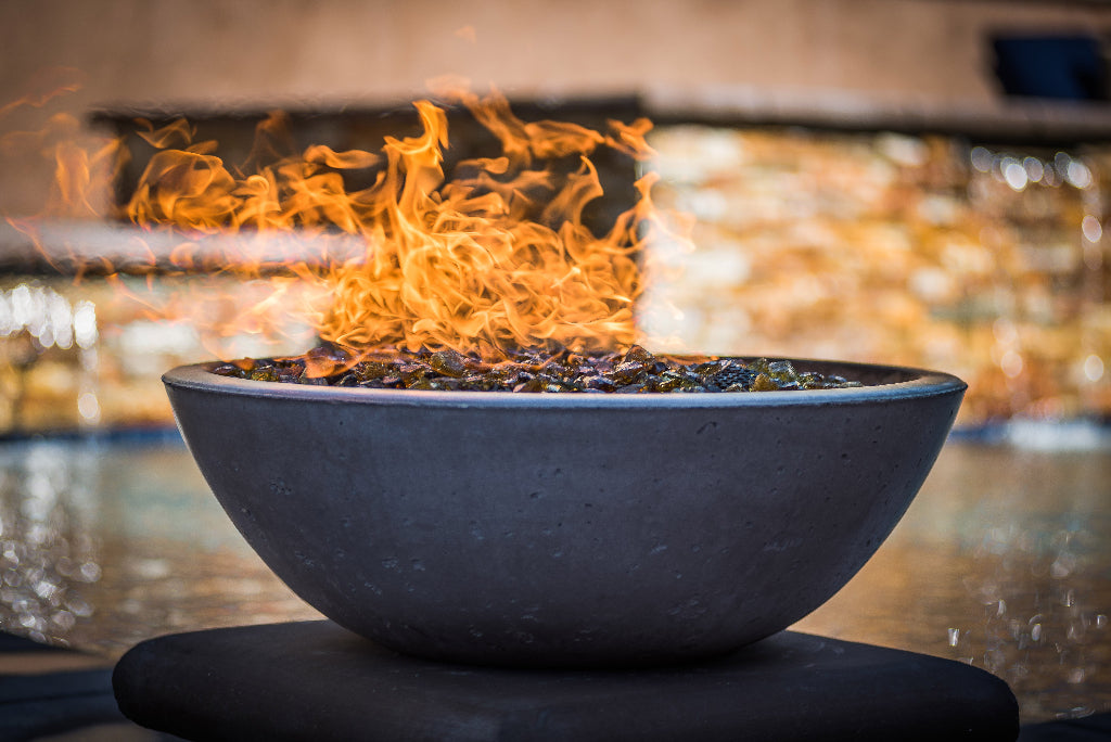 The Outdoor Plus Round Sedona Fire Bowl - GFRC Concrete OPT-SED