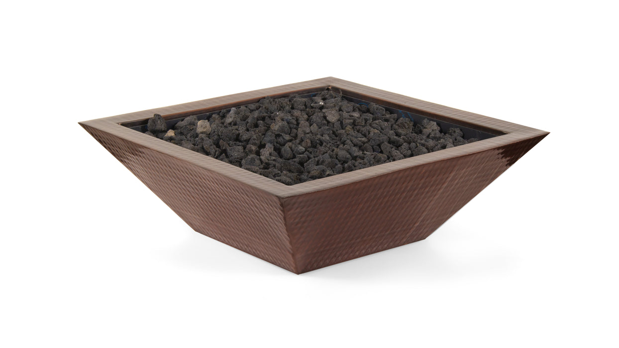 The Outdoor Plus Square Maya Fire Bowl - Copper OPT-103SQ