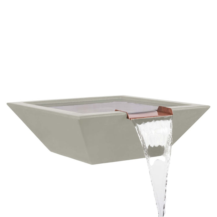 The Outdoor Plus Square Maya Water Bowl - GFRC Concrete OPT-24SWO