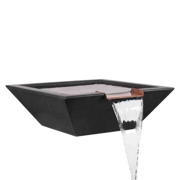 The Outdoor Plus Square Maya Water Bowl - GFRC Concrete OPT-24SWO