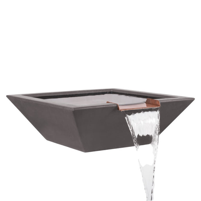 The Outdoor Plus Square Maya Water Bowl - GFRC Concrete OPT-24SWO