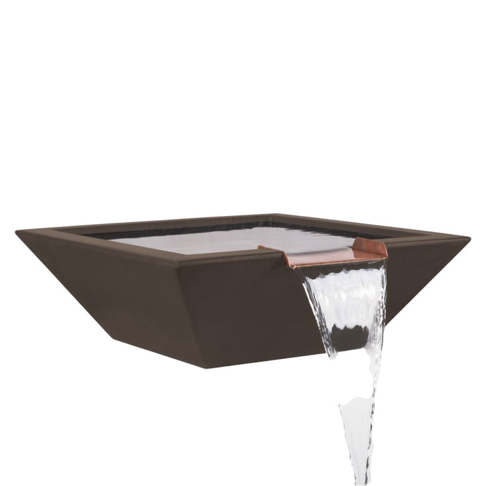 The Outdoor Plus Square Maya Water Bowl - GFRC Concrete OPT-24SWO