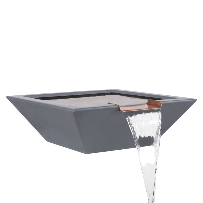 The Outdoor Plus Square Maya Water Bowl - GFRC Concrete OPT-24SWO