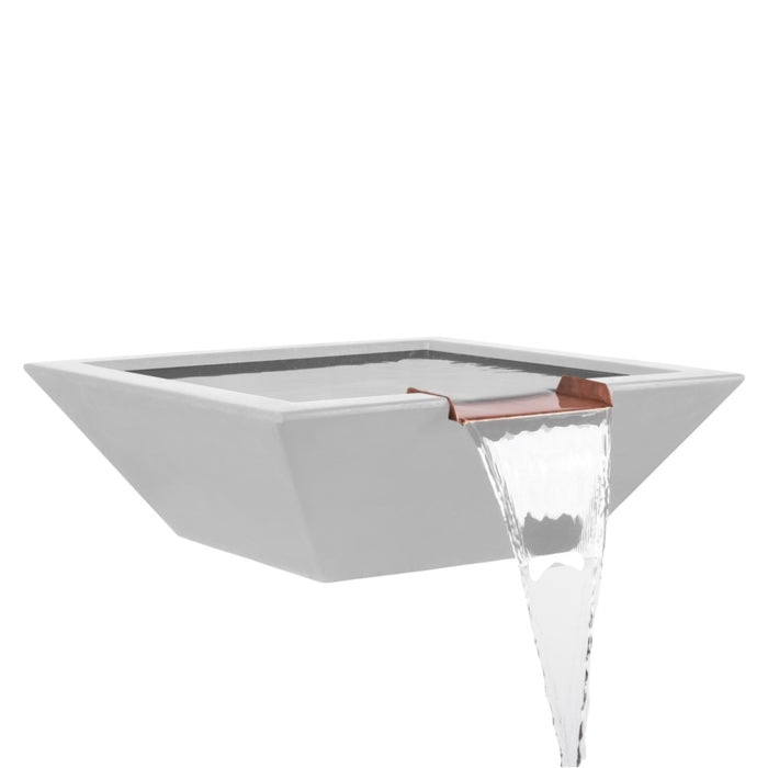 The Outdoor Plus Square Maya Water Bowl - GFRC Concrete OPT-24SWO