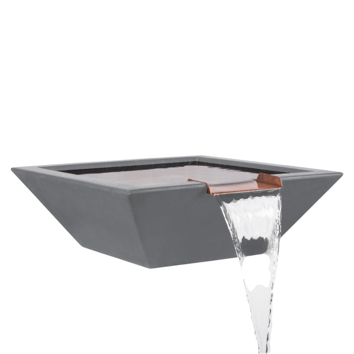 The Outdoor Plus Square Maya Water Bowl - GFRC Concrete OPT-24SWO