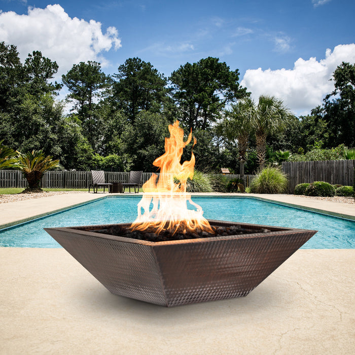 The Outdoor Plus Square Maya Fire Bowl - Copper OPT-103SQ