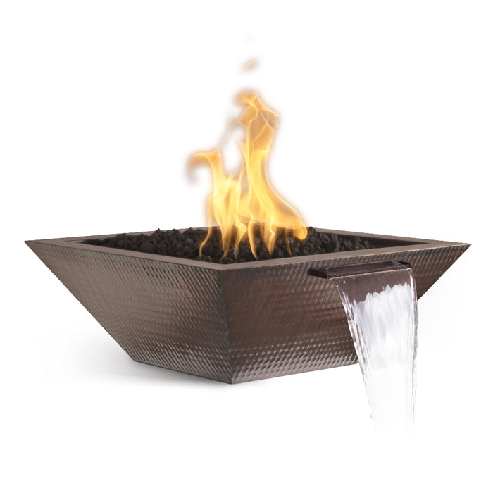 The Outdoor Plus Maya Hammered Copper Fire & Water Bowl OPT-24SCFW