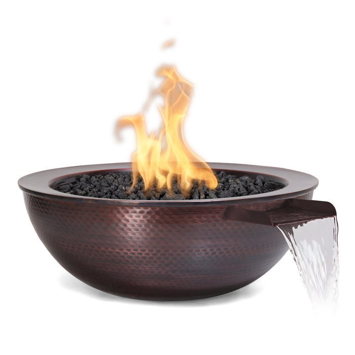 The Outdoor Plus Sedona Hammered Copper Fire and Water Bowl OPT-27RCPRFO
