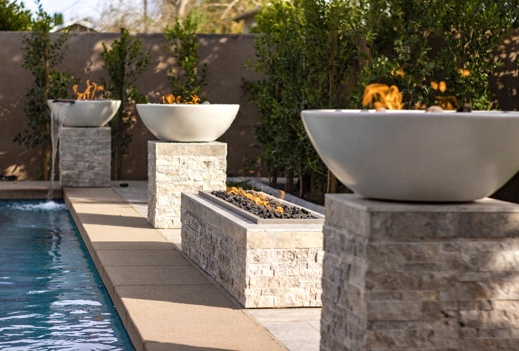 The Outdoor Plus Round Sedona Fire Bowl - GFRC Concrete OPT-SED