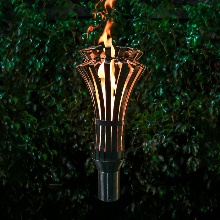 The Outdoor Plus Gothic Torch with Torch Base - Stainless Steel OPT-TT11M