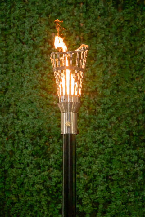 The Outdoor Plus Roman Torch with Torch Base - Stainless Steel OPT-TT7M
