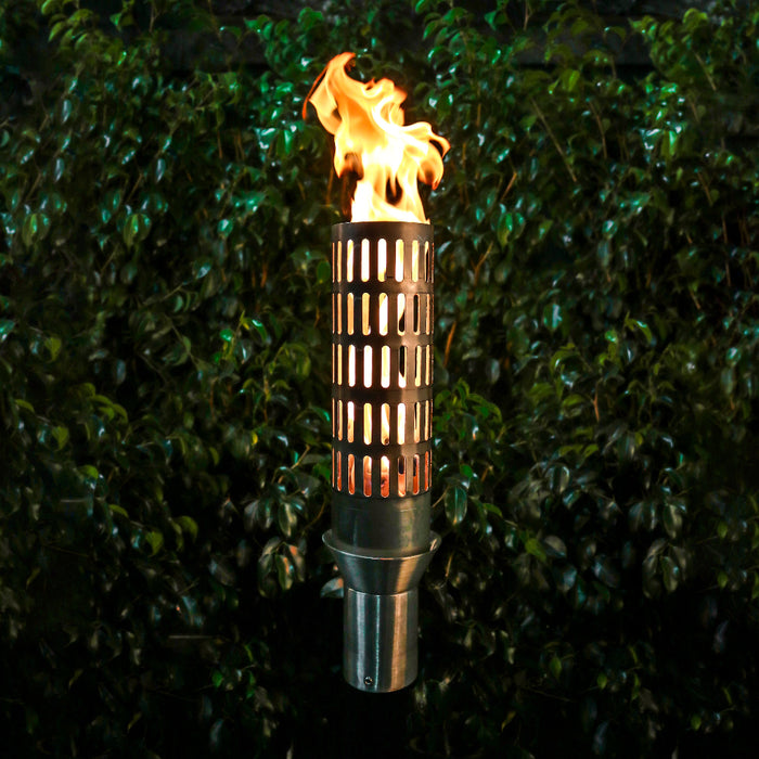 The Outdoor Plus Vent Torch with Torch Base - Stainless Steel OPT-TT4M