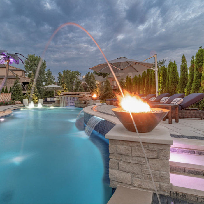 The Outdoor Plus Remi Hammered Copper Fire Bowl OPT-31RCFO