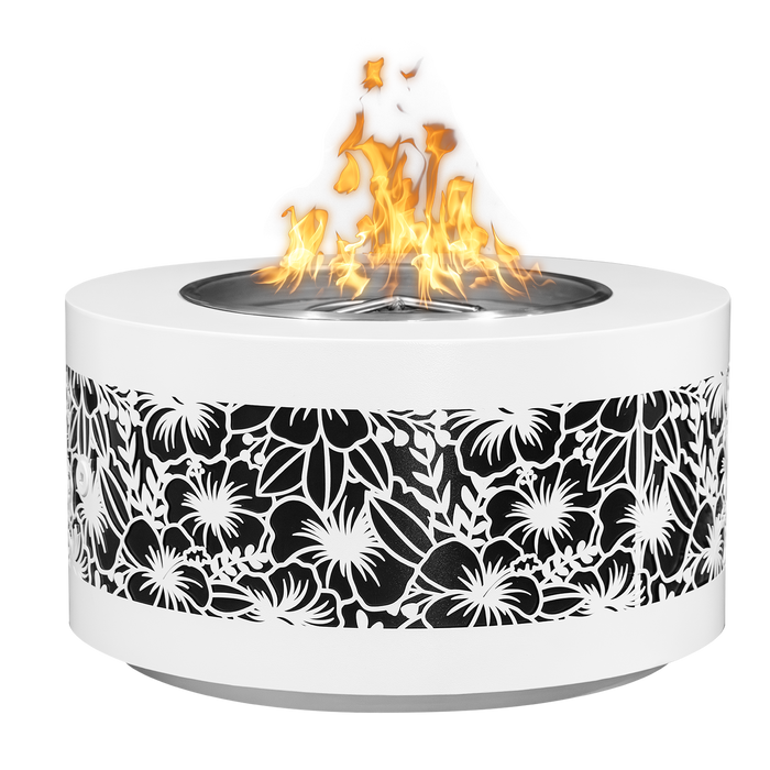 The Outdoor Plus 18" Tall Round Unity Fire Pit -Caribbean LED Edition- Powder Coat Metal OPT-UCARIB484818