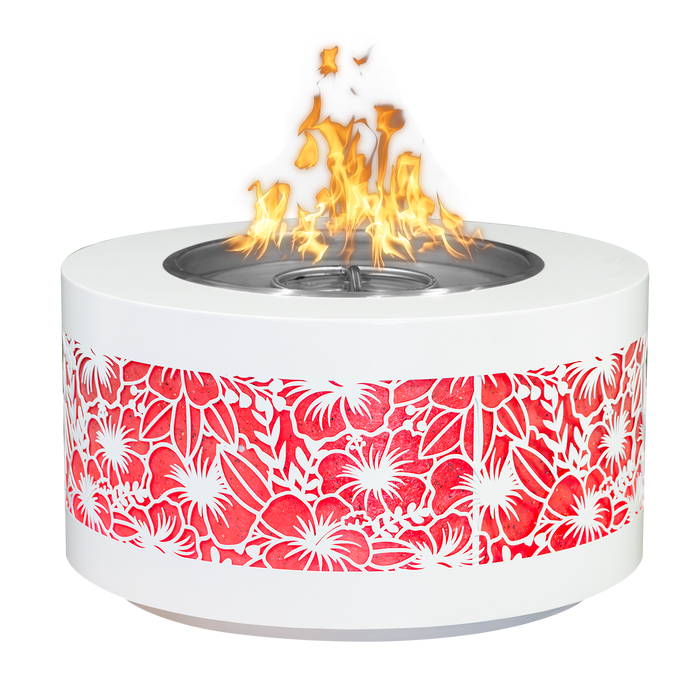 The Outdoor Plus 18" Tall Round Unity Fire Pit -Caribbean LED Edition- Powder Coat Metal OPT-UCARIB484818
