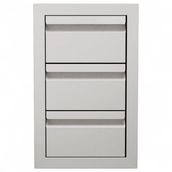 Videl USA Triple Kitchen Access Drawer – Outdoor Stainless Steel DG-3D