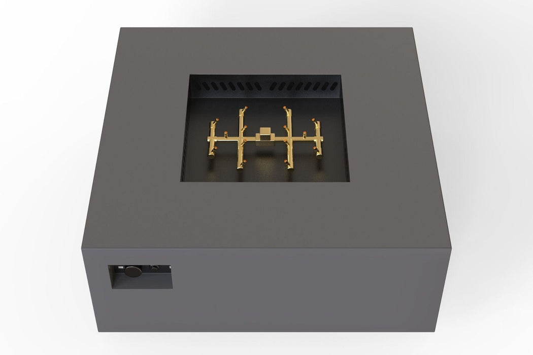 Warming Trends AON 40-inch Powder-Coated Steel Push Button Manual Thermocouple Ignition Square Fire Pit Table