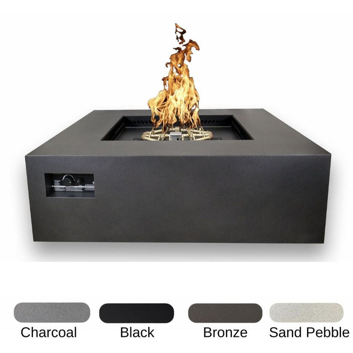 Warming Trends AON 48-inch Powder-Coated Steel Push Button Manual Thermocouple Ignition Square Fire Pit Table