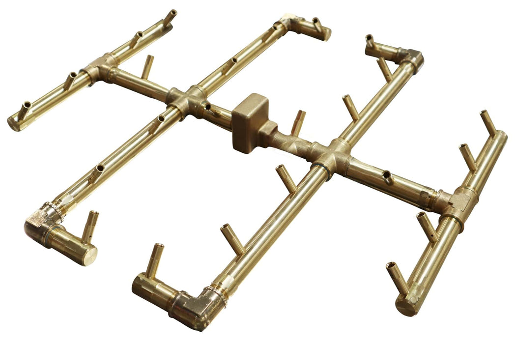 Warming Trends Crossfire 22 x 21.5-Inch Original Brass Gas Fire Pit Burner 290K BTU