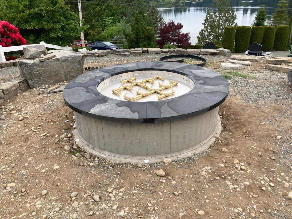 Warming Trends Crossfire Circular 72x18-Inch Ready To Finish Fire Pit Kit FC72