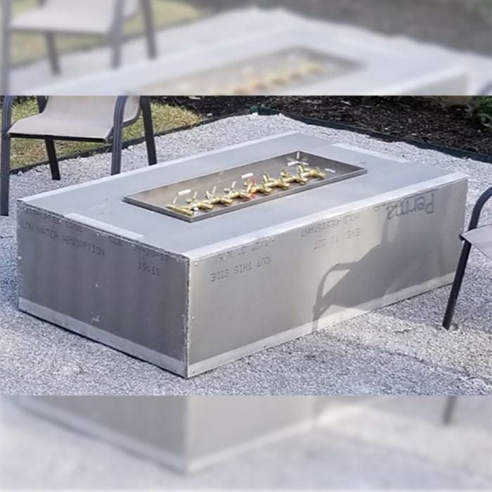 Warming Trends Crossfire Rectangular 48x30x18-Inch with Linear Ready To Finish Fire Pit Kit FR4830