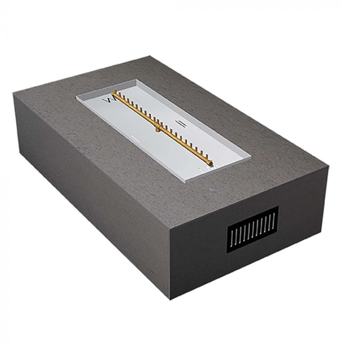 Warming Trends Crossfire Rectangular 72x42x18-Inch with Linear Ready To Finish Fire Pit Kit