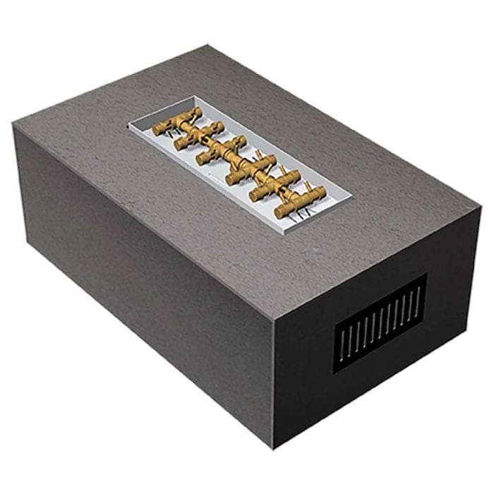 Warming Trends Crossfire Rectangular 48x30x18-Inch with Tree-Style Ready To Finish Fire Pit Kit