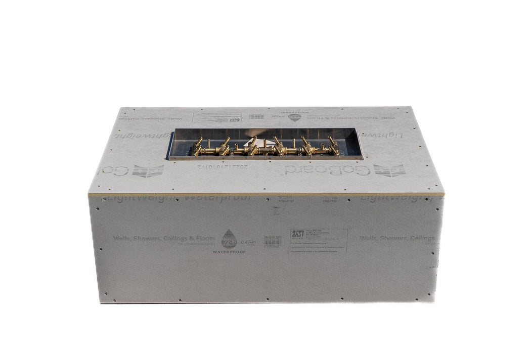 Warming Trends Crossfire Rectangular 60x36x18-Inch with Tree Style, Ready-To-Finish Fire Pit Kit FR6036