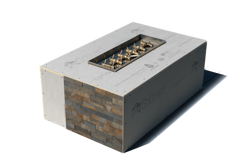 Warming Trends Crossfire Rectangular 60x36x18-Inch with Tree Style, Ready-To-Finish Fire Pit Kit FR6036