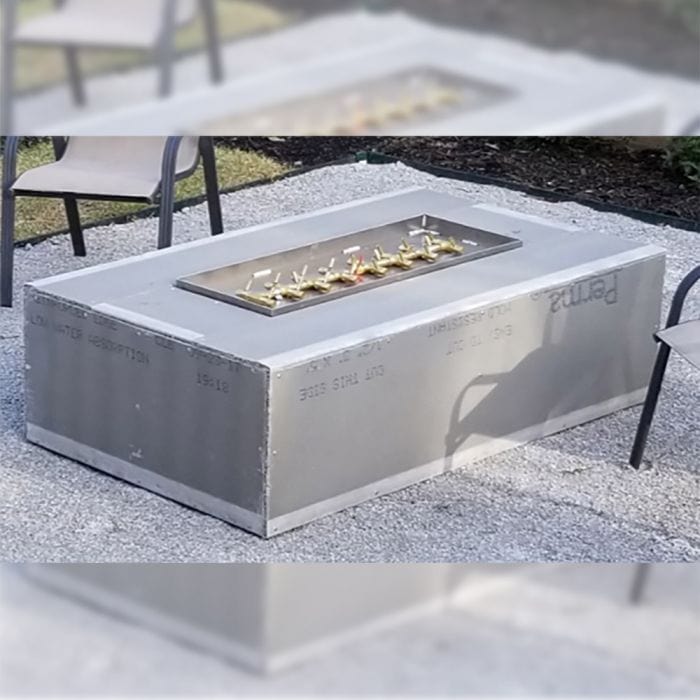 Warming Trends Crossfire Rectangular 60x36x18-Inch with Tree Style, Ready-To-Finish Fire Pit Kit FR6036