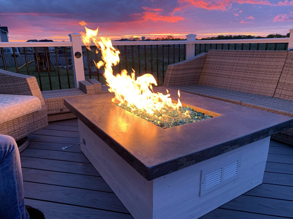 Warming Trends Crossfire Rectangular 60x36x18-Inch with Tree Style, Ready-To-Finish Fire Pit Kit FR6036
