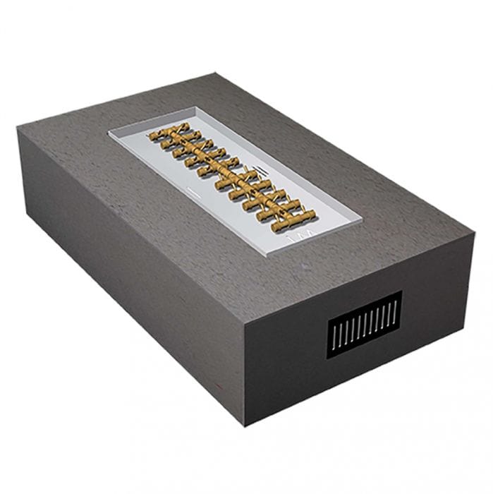 Warming Trends Crossfire Rectangular 72x42x18-Inch with Tree-Style Ready To Finish Fire Pit Kit