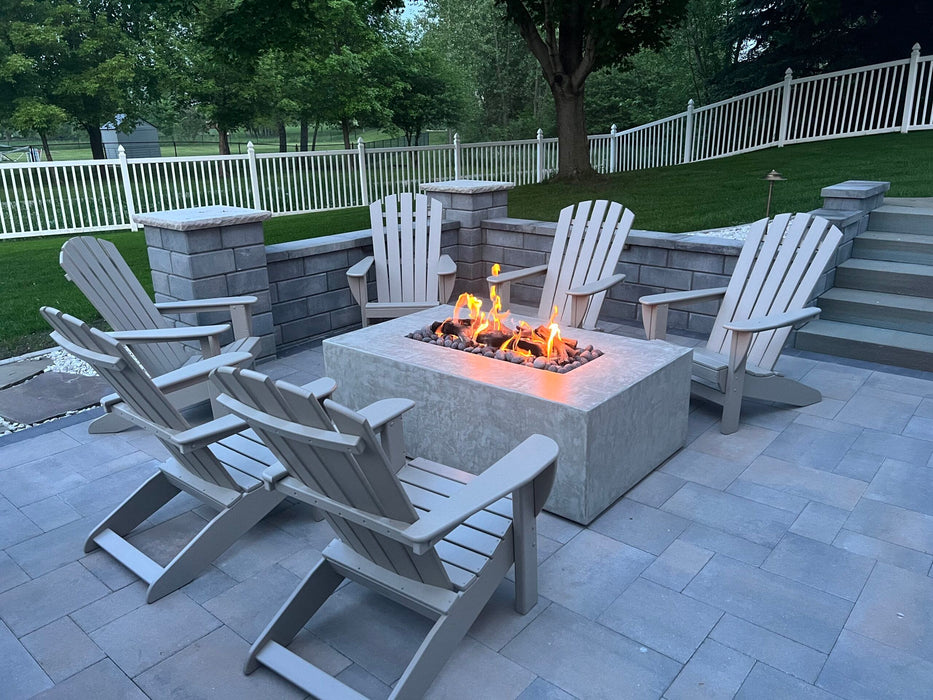 Warming Trends Crossfire Rectangular 72x42x18-Inch with Tree-Style Ready To Finish Fire Pit Kit