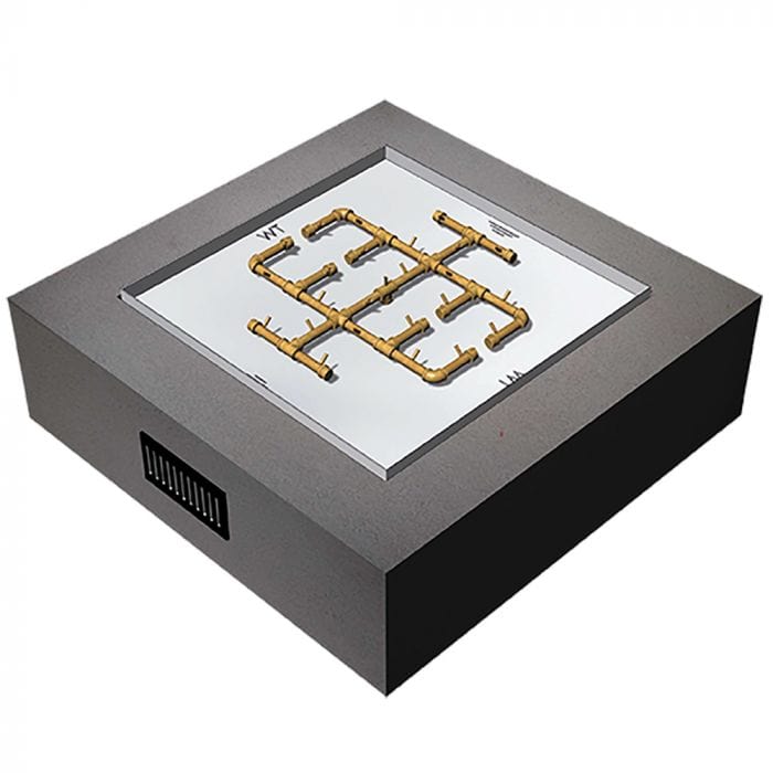 Warming Trends Crossfire Square 60x60x18-Inch Ready To Finish Fire Pit Kit