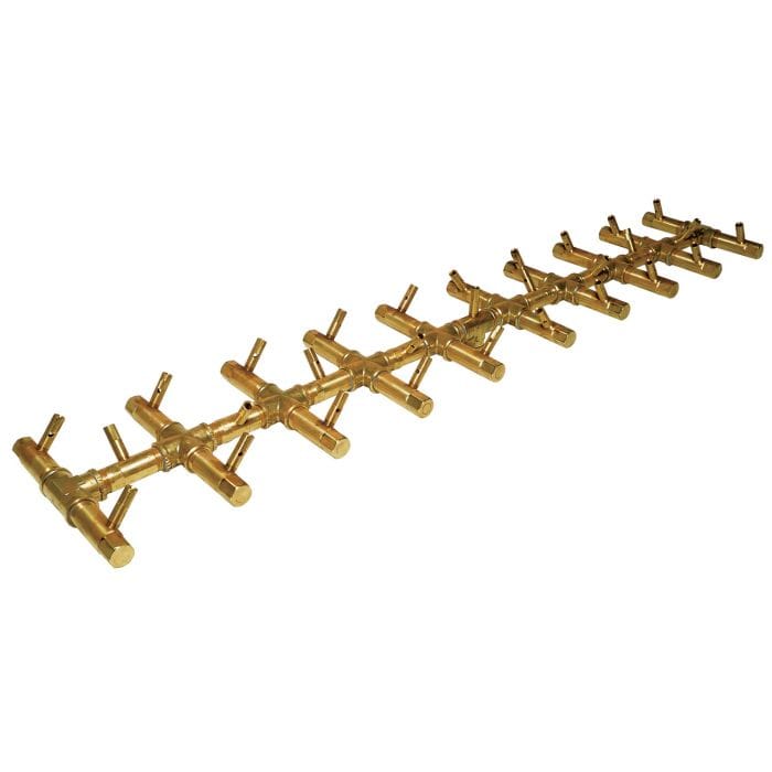 Warming Trends Crossfire Tree-Style 37 x 6-inch Brass Gas Fire Pit Burner 290K BTU