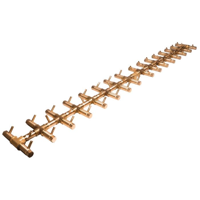 Warming Trends Crossfire Tree-Style 69 x 6-inch Brass Gas Fire Pit Burner 470K BTU