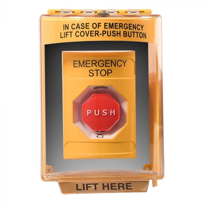 Warming Trends Emergency Stop Push Button With Weather Proof Lift Cover EMERSTOP